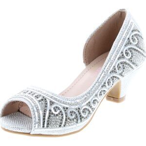 Bella Marie Truly-5 Silver ChildG sandals 4 NEW